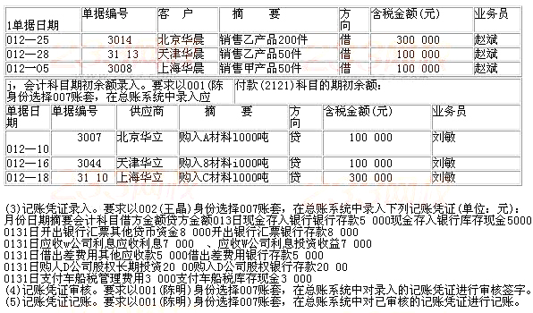 湖南2011年会计从业资格电算化真题